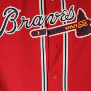 SZ M - Atlanta Braves Majestic JERSEY, BRAVES FAN